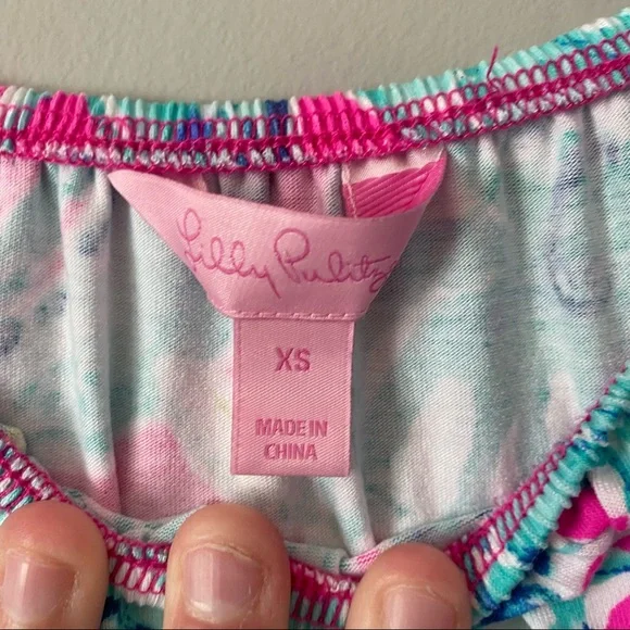 Lilly Pulitzer Lana Skort Romper Razberry Lobsters In Love - Picture 3 of 7